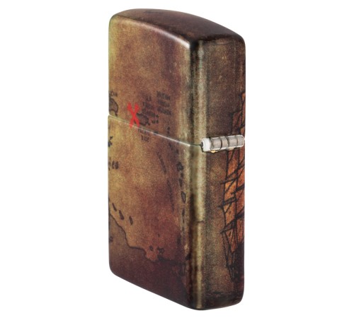 Зажигалка Zippo Pirate Ship с покрытием White Matte, латунь/сталь, белая, матовая, 38x13x57 мм