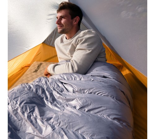 Мешок спальный Naturehike CW400 NH18C400-D с утиным пухом, размер L, серый