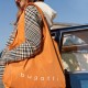 Сумка-шоппер BUGATTI Bona, оранжевая, полиэстер/сатиновый нейлон, 55х2х45 см, 23 л