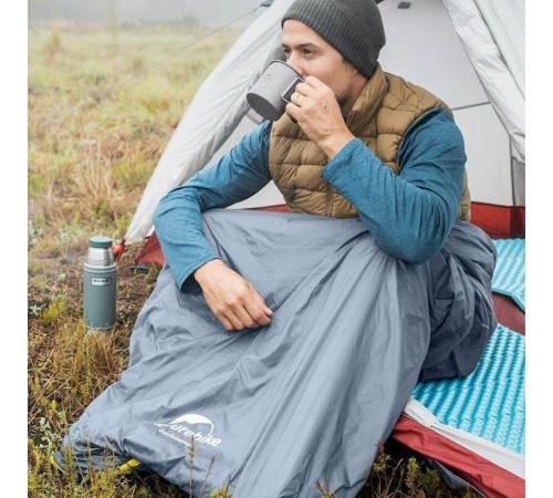 Мешок спальный  Naturehike NH21MSD09 мини LW180, размер M, серо-коричневый, 6927595777954