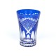 Стакан TAJIMA GLASS Хризантема и веер 240 мл, лазурный