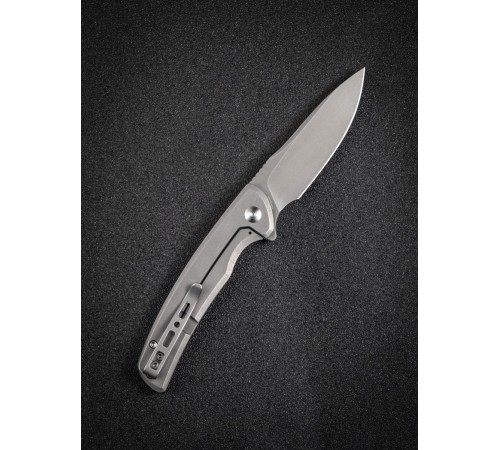 Складной нож SENCUT Tynan 10Cr15CoMoV Steel Gray Stonewashed Handle Stainless Gray