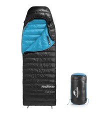 Мешок спальный Naturehike CW400 NH18C400-D с утиным пухом, размер L, черный