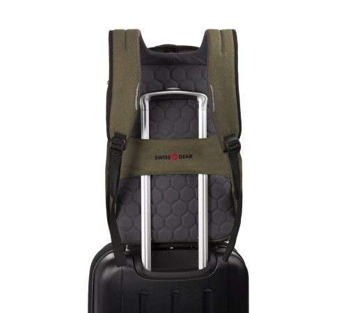 Рюкзак-антивор SWISSGEAR 15'', хаки, Heather 600D, 31 x 16 x 47 см, 23 л