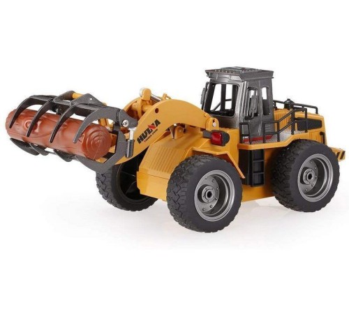 Металлический фронтальный погрузчик бревен HUI NA TOYS 1/50