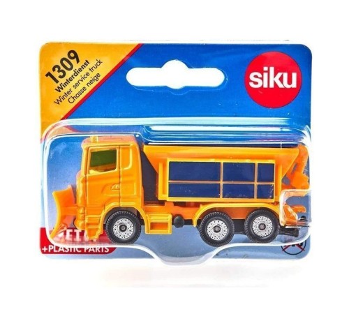 Снегоуборщик Siku 1309 1/55, 8.7 см, желтый/синий