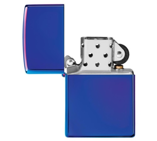 Зажигалка ZIPPO Classic с покрытием High Polish Indigo, латунь/сталь, синяя, глянцевая, 38x13x57 мм