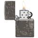 Зажигалка ZIPPO Armor® Wicca Design с покрытием Black Ice®, латунь/сталь, чёрная, 38x13x57 мм