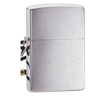 Зажигалка ZIPPO Classic с покрытием Brushed Chrome, латунь/сталь, серебристая, матовая, 36x12x56 мм