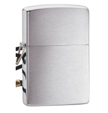 Зажигалка ZIPPO Classic с покрытием Brushed Chrome, латунь/сталь, серебристая, матовая, 36x12x56 мм