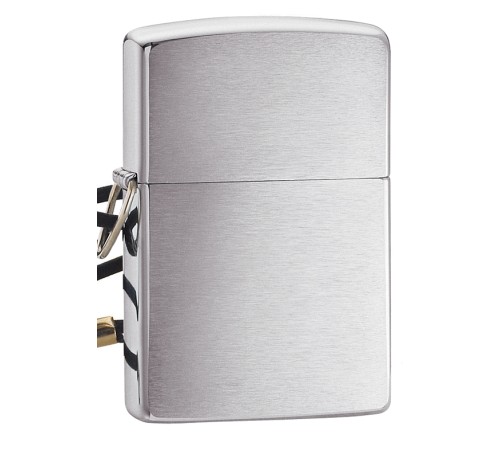 Зажигалка ZIPPO Classic с покрытием Brushed Chrome, латунь/сталь, серебристая, матовая, 36x12x56 мм