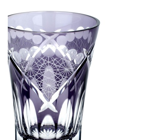 Стакан TAJIMA GLASS Хризантема и веер 240 мл, фиолетовый