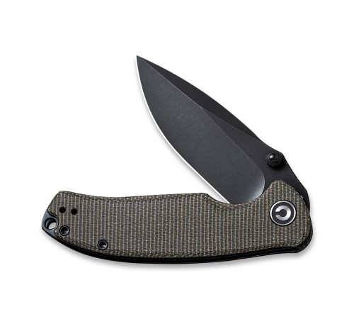 Складной нож CIVIVI Pintail CPM S35VN Steel Black Stonewashed Handle Dark Green Micarta