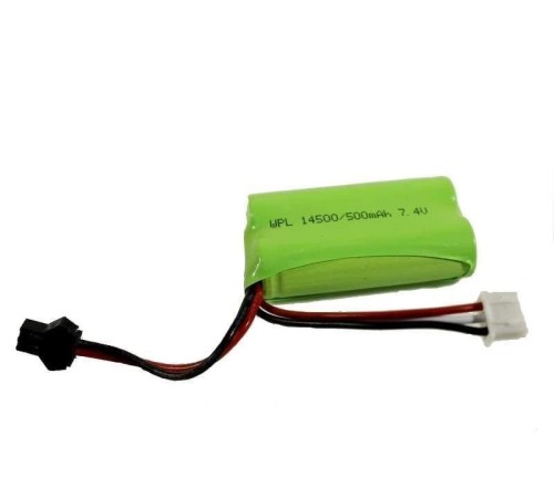 Аккумулятор Li-Ion 500mAh, 7.4V для автомоделей WPL B-14, B-24, C-14, C-24, B-16, B-36