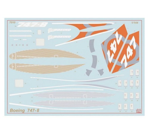 Сборная модель ZVEZDA Пассажирский авиалайнер Боинг 747-8, 1/144