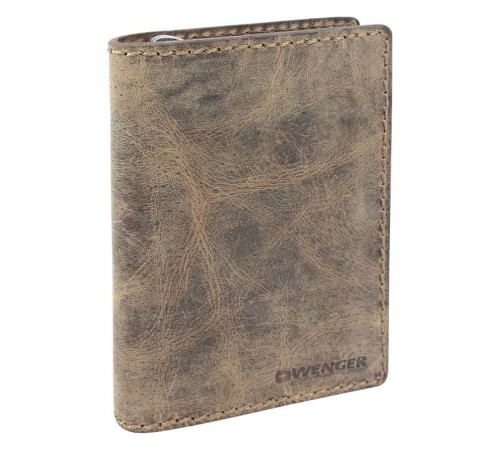 Портмоне WENGER Arizona, коричневый, воловья кожа, 11×3×16 см