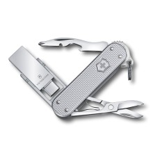 Мультитул-брелок VICTORINOX Jetsetter@work, 58 мм, с USB-модулем 3.0/3.1 16 Гб, 6 фнк, серебристый