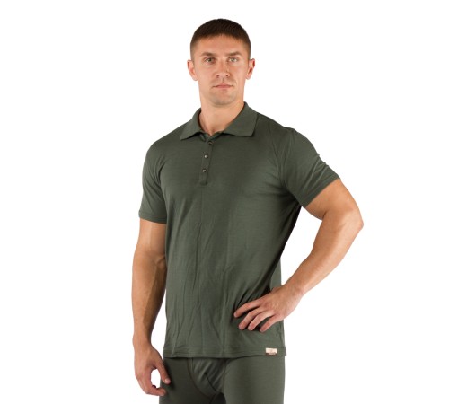 Футболка  мужская DINGO/ кор. рукав/ шерсть 160/ зеленый / XL, DINGO6262XL