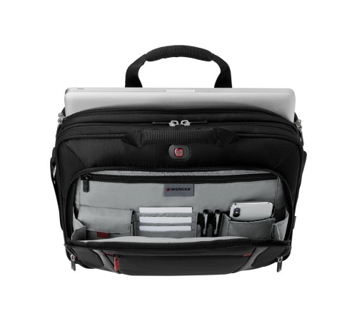 Портфель для ноутбука 15'' WENGER, черный, полиэстер/ПВХ, 40 x 15 x 33 см, 9 л