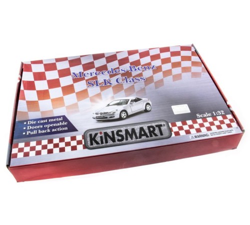Машина Kinsmart 1:32 MERCEDES-BENZ SLK инерция (1/12шт.)  б/к