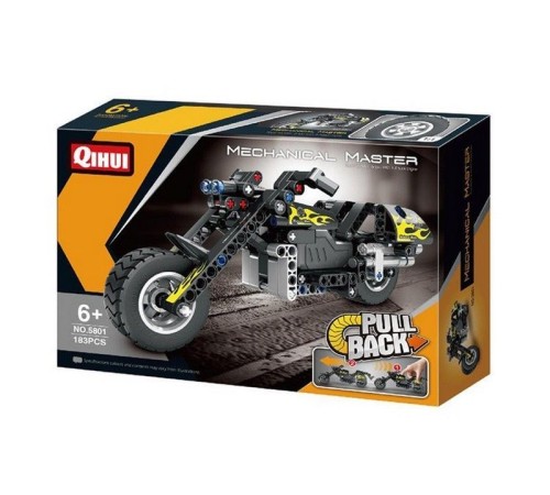 Конструктор Qihui  Mechanical Master Мотоцикл совместим с QH5802, инерционный (183 детали)