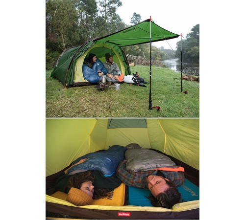 Палатка 2-местная Naturehike Сloud Tunnel NH20ZP006, 20D , зеленый, 6927595761977
