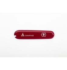 Передняя накладка с лого Camping для ножей VICTORINOX 91 мм 1.3763.71 и 1.3613.71, красная