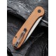 Складной нож CIVIVI Button Lock Elementum 14C28N Steel Gray Stonewashed Handle Brown Micarta
