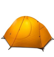 Палатка одноместная Naturehike сверхлегкая + коврик NH18A095-D, оранжевая, 6927595701836