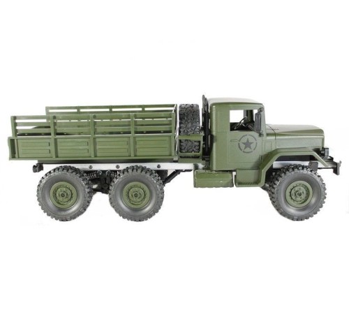 Радиоуправляемая машина MN MODEL военный грузовик (зеленый) 6WD 2.4G 1/16 RTR