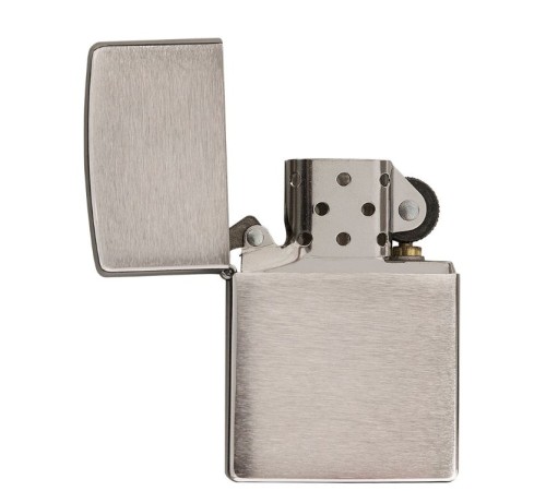 Зажигалка ZIPPO Armor™ c покрытием Brushed Chrome, латунь/сталь, серебристая, матовая, 38x13x57 мм