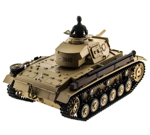 Р/У танк Heng Long 1/16 Panzerkampfwagen III (Германия) 2.4G RTR PRO песочный