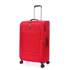 Чемодан TORBER Brosno, красный, нейлон 600D, 48 х 22 х 78 см, 85 л