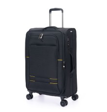 Чемодан TORBER Brosno, чёрный, нейлон 600D, 43,5 х 19 х 68 см, 56 л