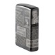 Зажигалка ZIPPO Classic с покрытием Black Ice®, латунь/сталь, чёрная, глянцевая, 38x13x57 мм