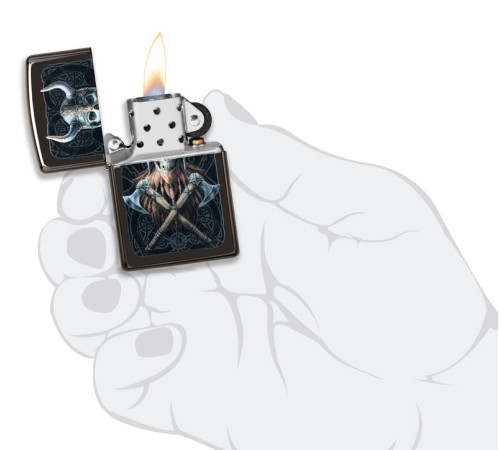 Зажигалка ZIPPO Anne Stokes с покрытием High Polish Black, латунь/сталь, чёрная, 38x13x57 мм