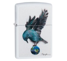 Зажигалка ZIPPO Spazuk с покрытием White Matte, латунь/сталь, белая, матовая, 38x13x57 мм