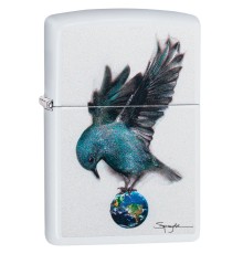 Зажигалка ZIPPO Spazuk с покрытием White Matte, латунь/сталь, белая, матовая, 38x13x57 мм