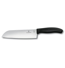 Нож сантоку VICTORINOX SwissClassic, 17 см, чёрный, в картонном блистере