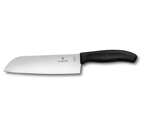 Нож сантоку VICTORINOX SwissClassic, 17 см, чёрный, в картонном блистере