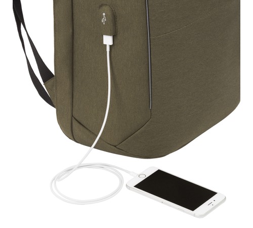 Рюкзак-антивор SWISSGEAR 15'', хаки, Heather 600D, 31 x 16 x 47 см, 23 л
