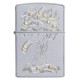 Зажигалка ZIPPO Money Tree Design с покрытием Satin Chrome, латунь/сталь, серебристая, 38x13x57 мм