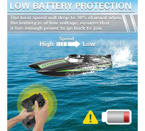 Радиоуправляемый катер Volantex RC AtomicXS черный 2.4G LiPo RTR