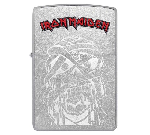 Зажигалка ZIPPO Iron Maiden с покрытием Street Chrome, латунь/сталь, серебристая, 38x13x57 мм