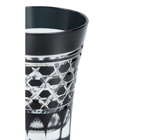 Стакан TAJIMA GLASS с шестиугольным плетением 220 мл, черный