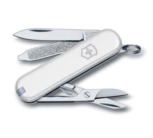 Нож-брелок VICTORINOX Classic SD, 58 мм, 7 функций, белый