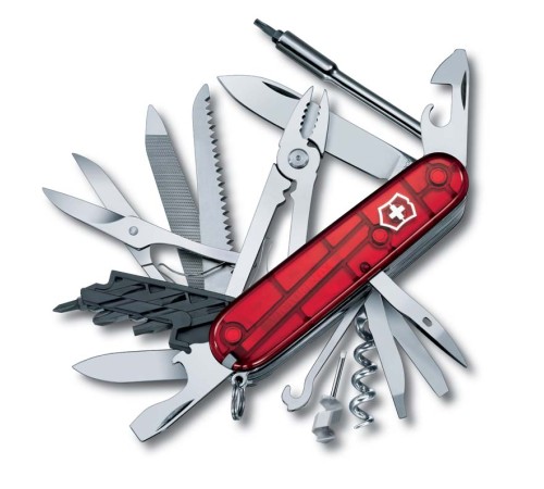 Нож перочинный VICTORINOX CyberTool 41, 91 мм, 39 функций, полупрозрачный красный