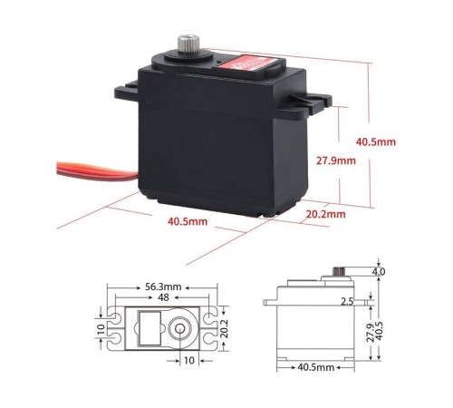 Сервомашинка цифровая JX Servo PDI-5508MG (55.6г/8.2/0.07/6V) стандартная
