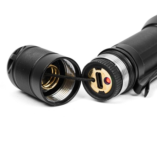 Ручной фонарь SKYWOODS WILD, 1800 люмен, USB-Type C, холодный свет, IP67