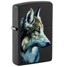 Зажигалка ZIPPO Linda Picken с покрытием Black Matte, латунь/сталь, черная, 38x13x57 мм